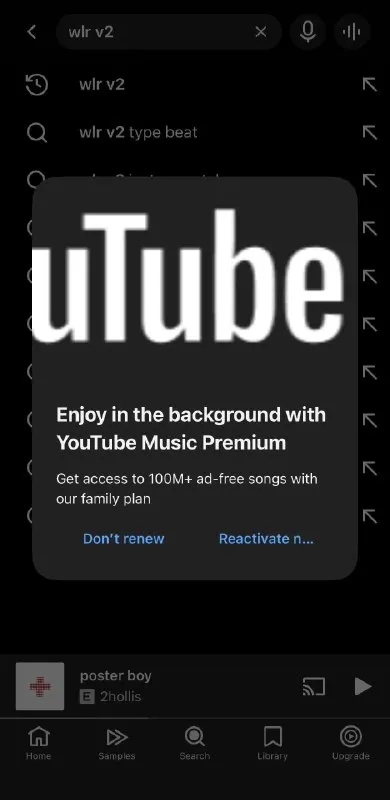 YouTube Music Premium interruption
