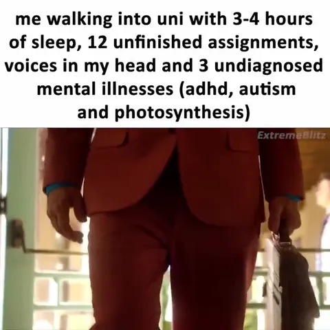 Walking Into Uni on No Sleep