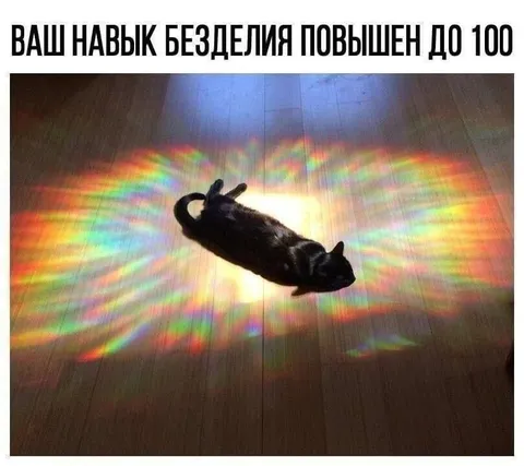 Навык безделия повышен до 100