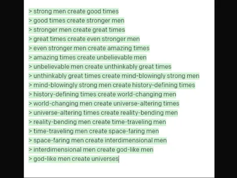 Strong Men Create Great Times
