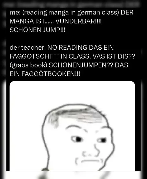 Reading Manga in German Class