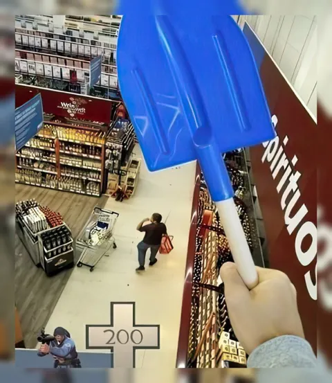 Гигантская зажигалка в магазине