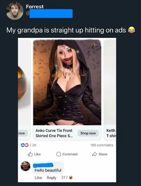Grandpa Hitting on Ads