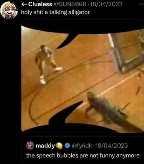Talking Alligator Speech Bubbles