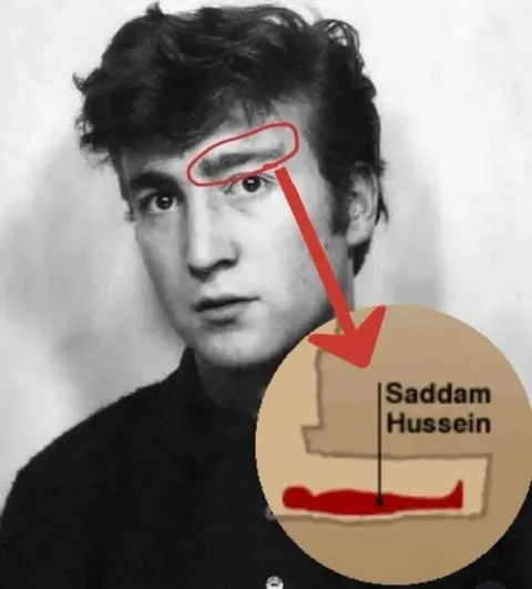 Saddam Hussein Hidden in Face