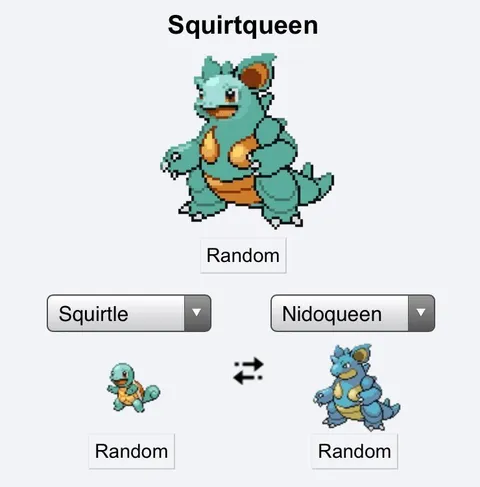Squirtle Nidoqueen Fusion