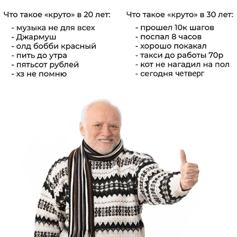 Что такое круто в 20 и 30 лет