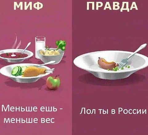 Меньше ешь — меньше вес