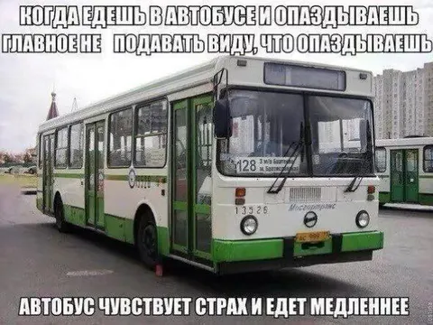 Автобус чувствует страх