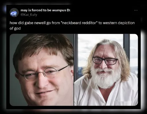 Gabe Newell Western God Transformation