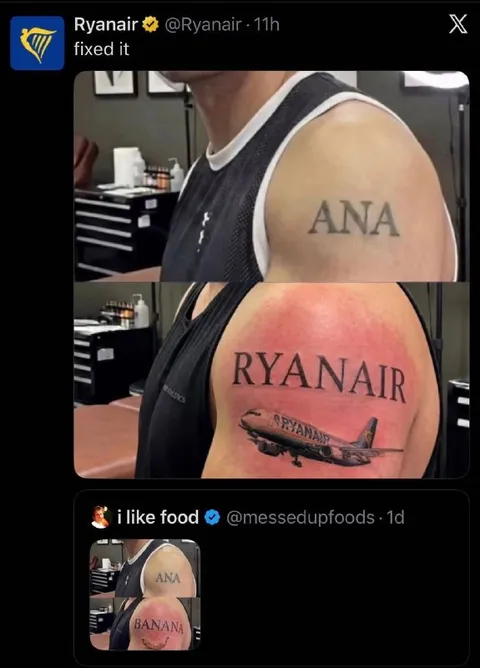 Ryanair Tattoo Fixed