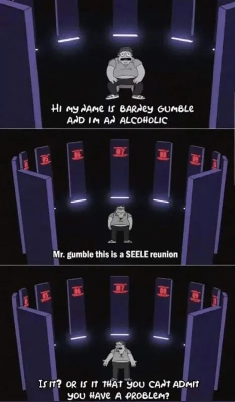 Barney Gumble at the SEELE Reunion