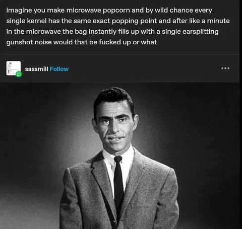 Microwave Popcorn Gunshot Surprise