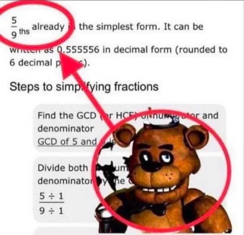 Five Ninths Already Simplified
