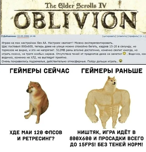 Геймеры сейчас и раньше