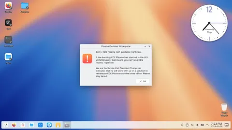 KDE Plasma Banned in America