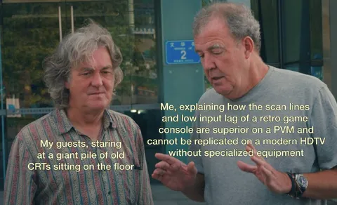 Guests Staring at Old CRTs