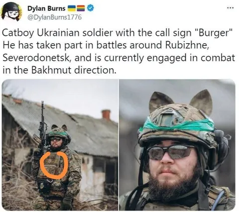 Catboy Ukrainian Soldier Burger
