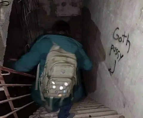 Goth Pussy Stairwell
