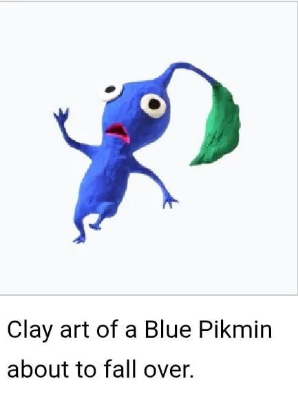 Blue Pikmin About to Fall Over