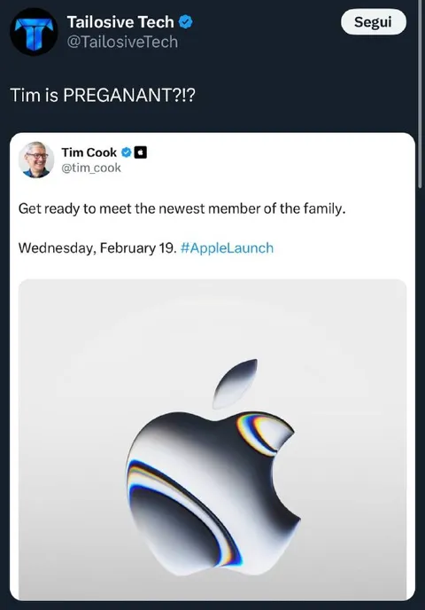 Tim Cook Is Pregnant