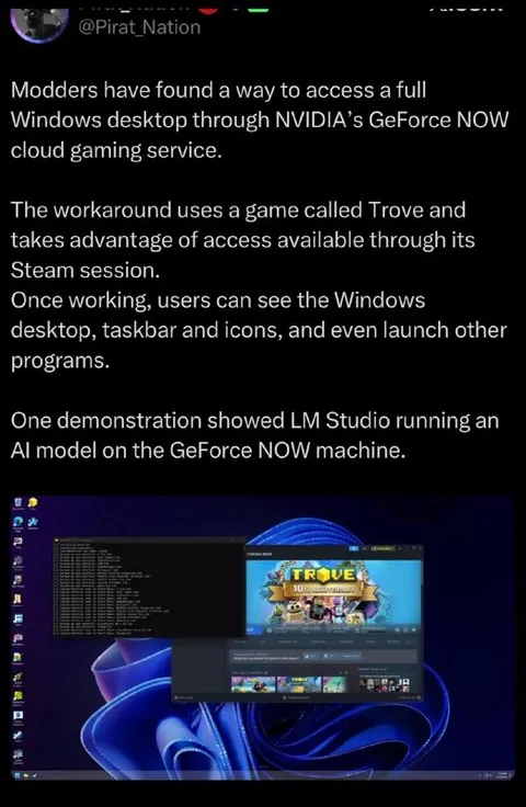GeForce NOW Windows Desktop Workaround