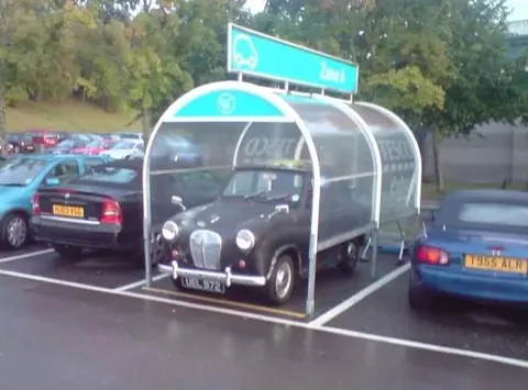 Classic Car in Taxi Shelter
