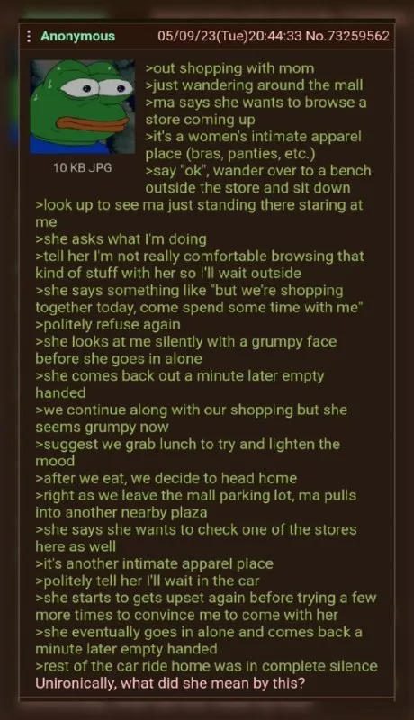 Mom Wants to Shop Alone