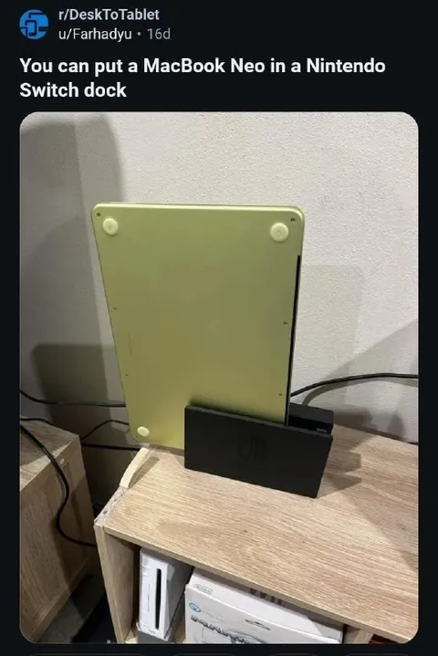 MacBook in Nintendo Switch Dock