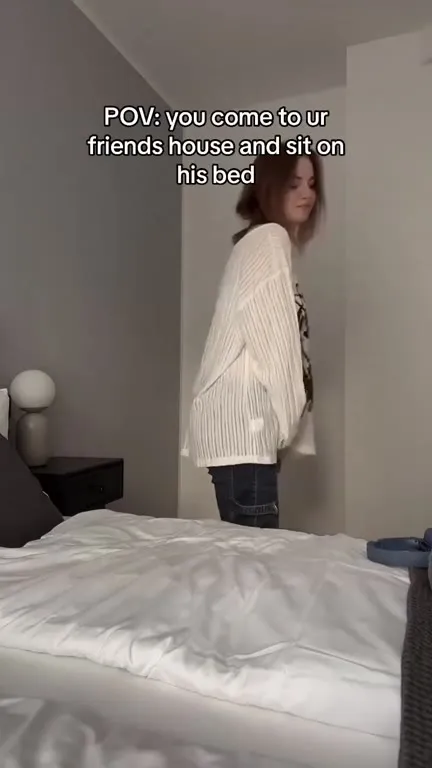 Sitting on Your Friend's Bed