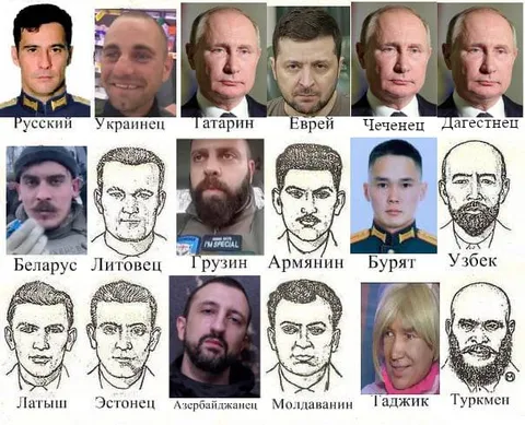 Национальности по лицам