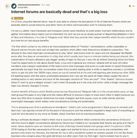 Internet Forums Are Basically Dead