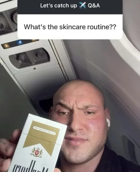Skincare Routine on a Plane