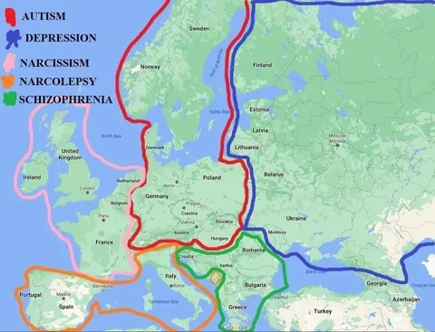 Europe’s Mental Disorder Map