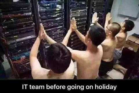 IT Team Before Holiday