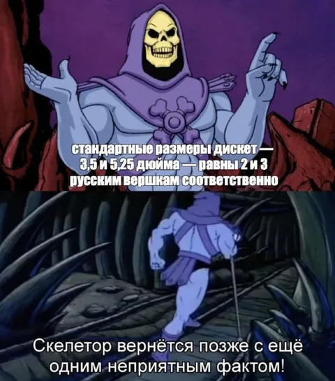 Скелетор и дискеты