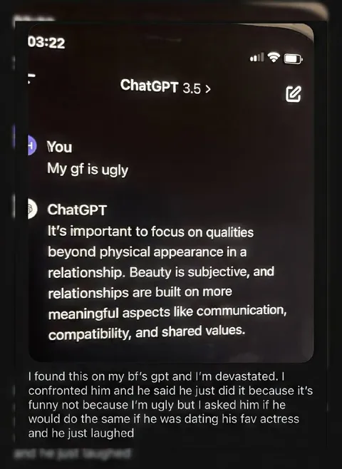 Boyfriend Asks ChatGPT About His Girlfriend