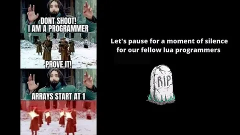 Lua Programmers Arrays Start at One