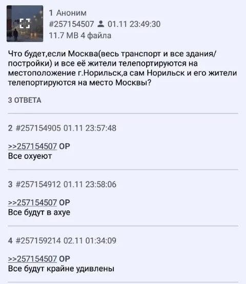 Москва и Норильск меняются местами