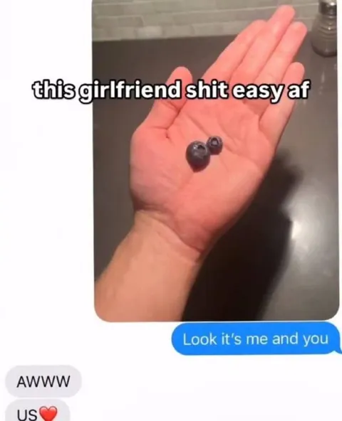 Blueberry Couple Text Meme