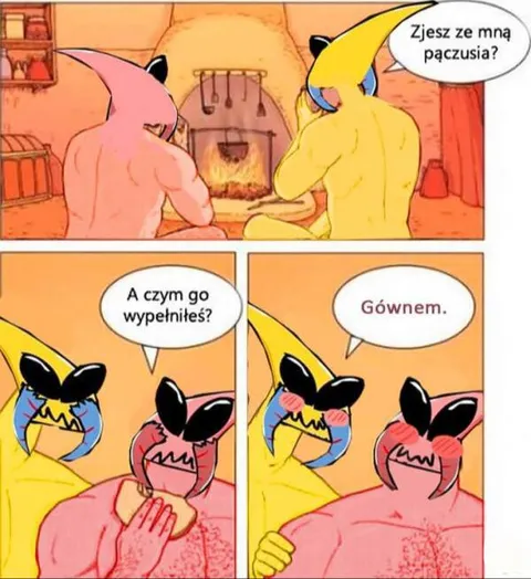 Pączek wypełniony gównem