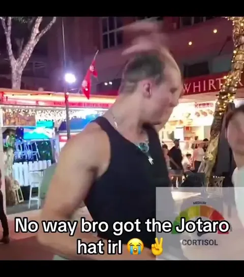 No way bro got the Jotaro hat irl