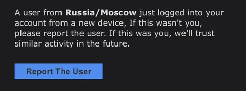 Russia Moscow Login Alert