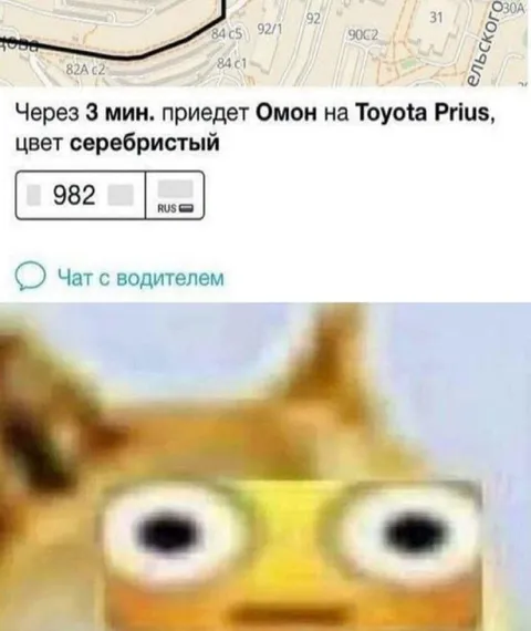 Омон на серебристой Toyota Prius