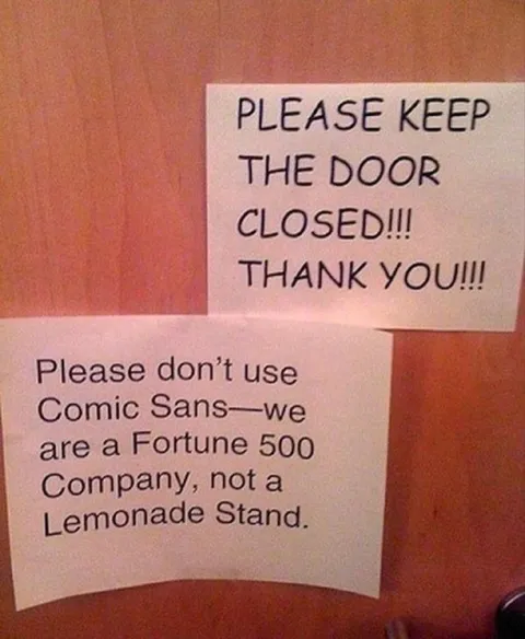 Corporate Door Sign Hypocrisy