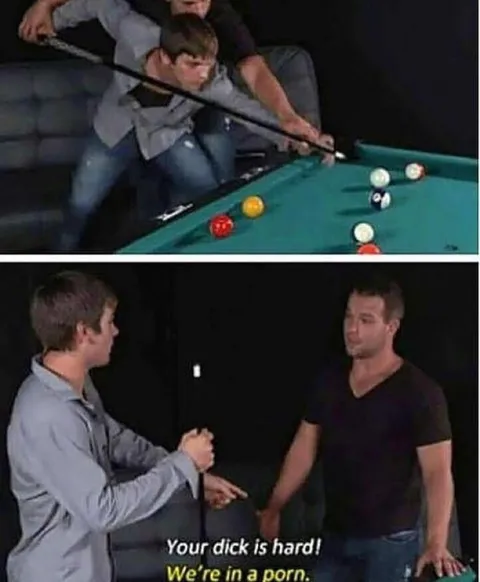 Your Dick Is Hard Pool Scene