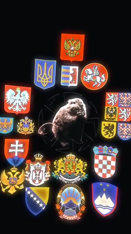 Капибара среди гербов