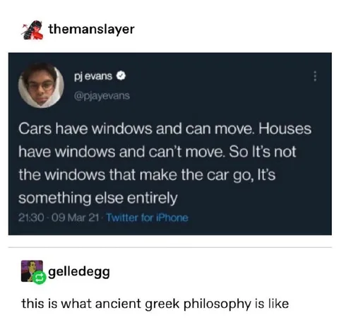 Ancient Greek Philosophy Tweet