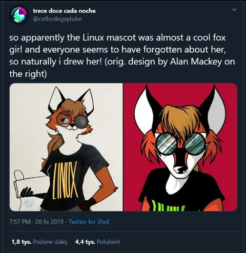 Linux Mascot Fox Girl