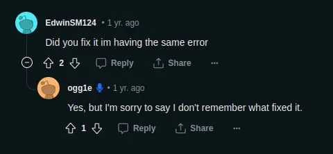 I Don't Remember What Fixed It